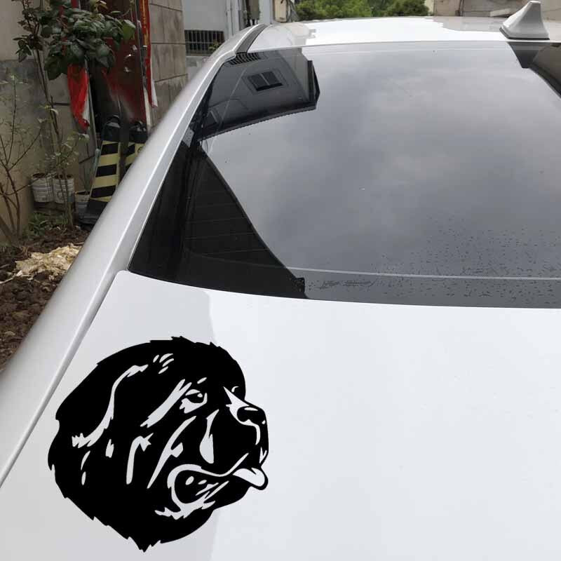 15.7X15.3CM Funny Newfoundland Dog Pet Animal Vinyl Decal Car Sticker Decor Black/Silver C24-1464