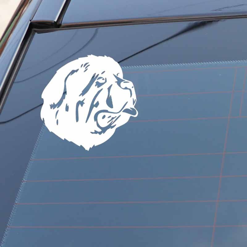 15.7X15.3CM Funny Newfoundland Dog Pet Animal Vinyl Decal Car Sticker Decor Black/Silver C24-1464