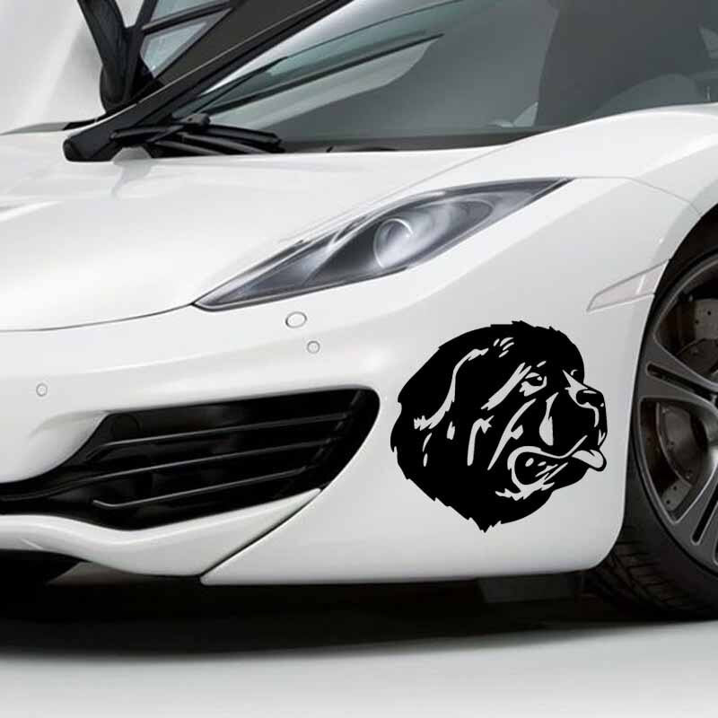 15.7X15.3CM Funny Newfoundland Dog Pet Animal Vinyl Decal Car Sticker Decor Black/Silver C24-1464