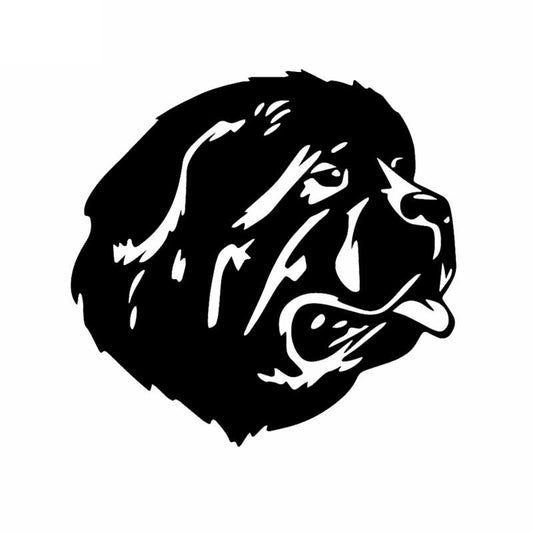 15.7X15.3CM Funny Newfoundland Dog Pet Animal Vinyl Decal Car Sticker Decor Black/Silver C24-1464
