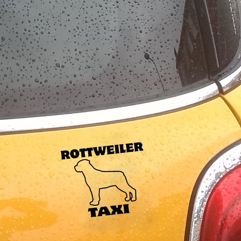 15.5cm*13cm ROTTWEILER TAXI Car Sticker Funny Vinyl Decal Car-styling Decals Car Window Sticker