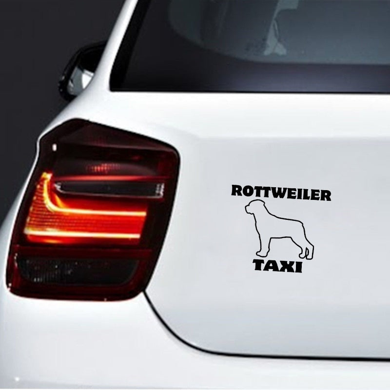 15.5cm*13cm ROTTWEILER TAXI Car Sticker Funny Vinyl Decal Car-styling Decals Car Window Sticker