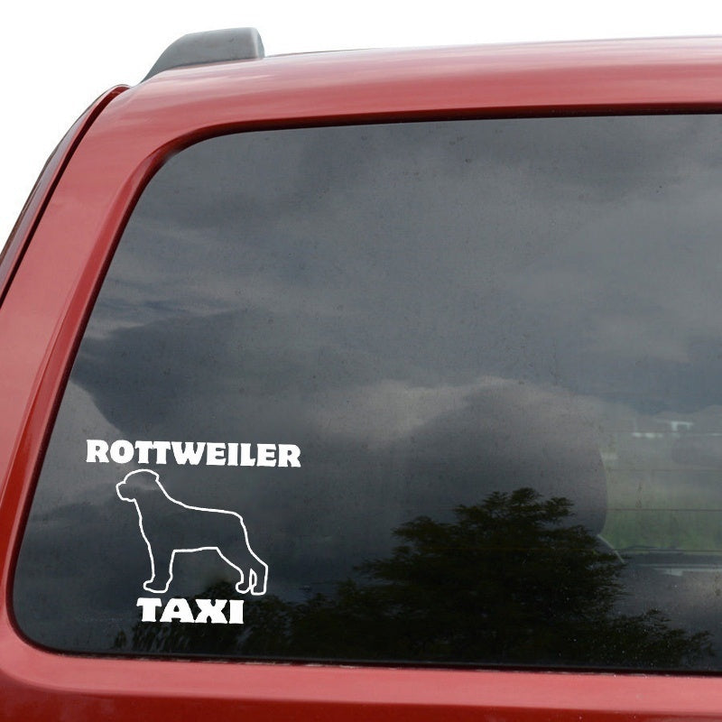 15.5cm*13cm ROTTWEILER TAXI Car Sticker Funny Vinyl Decal Car-styling Decals Car Window Sticker