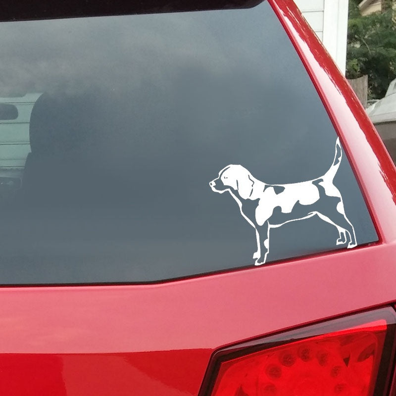 13cm*10.6cm Nice Dog Animal Vinyl Decal Car Sticker Pets Motorcycle SUV Bumper Car Window Sticker