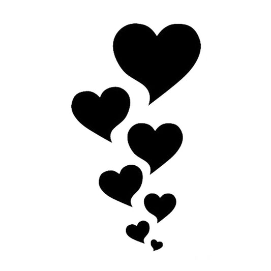 13.6cm*7.7cm Hearts Lovely Fashion Car Sticker Vinyl Decor Decal Car Styling Decoration 6 Colors