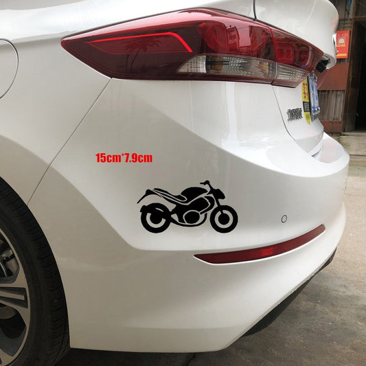 15cm*7.9cm Locomotive Motorcycle Composed of Geometric Patterns Vinly Decal Cool Decor Car Sticker 6 Colors