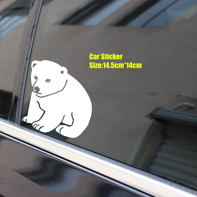 14.5cm*14cm Lovely Bear Animal Car Sticker Vinyl Decoration High Quality Car  Accessories