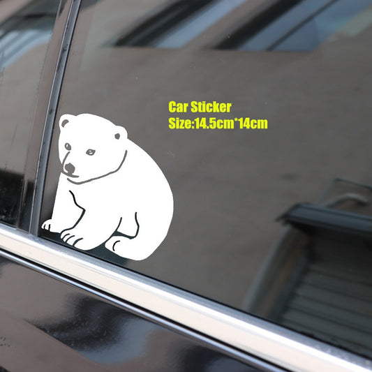 14.5cm*14cm Lovely Bear Animal Car Sticker Vinyl Decoration High Quality Car  Accessories