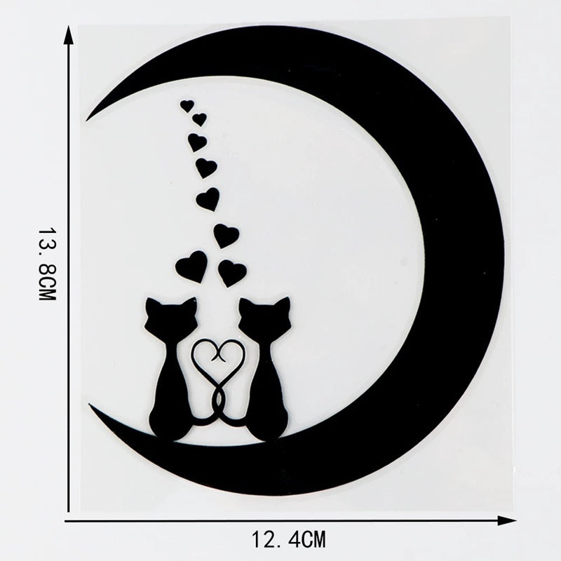 12.4cm*13.8cm Lovely Car Stickers Vinyl Decal Animal Car Accessories Home Decoration