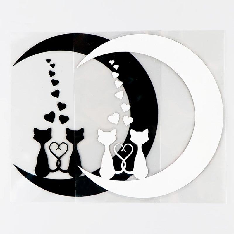 12.4cm*13.8cm Lovely Car Stickers Vinyl Decal Animal Car Accessories Home Decoration