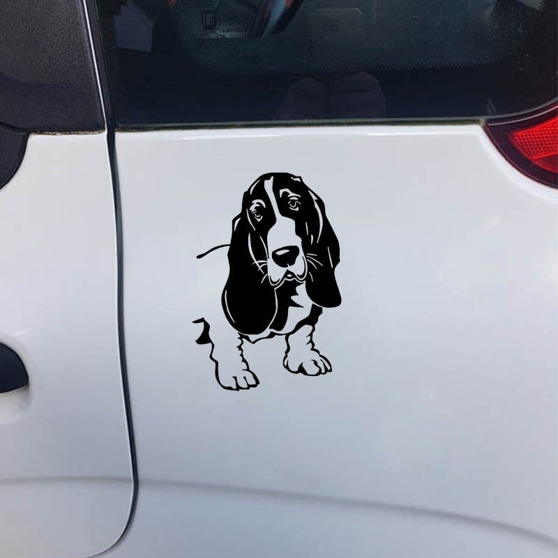 9.7cm*14cm Cute Hound Dog Pet Car Sticker Car Styling Vinyl Decal Home Decoration Sticker