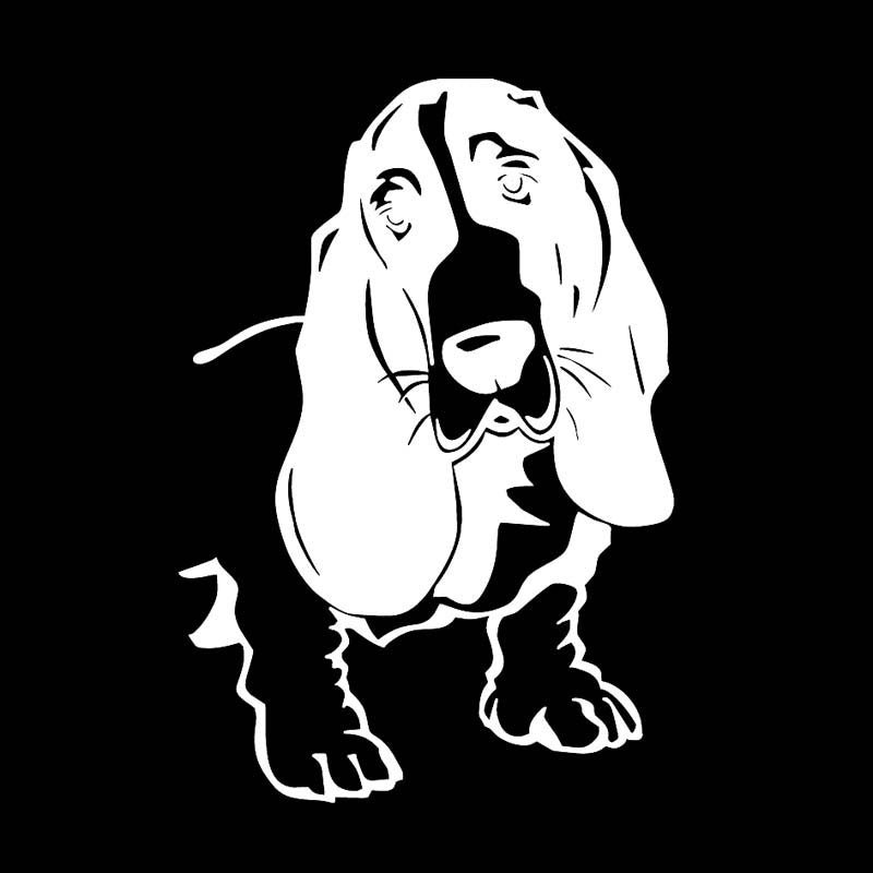 9.7cm*14cm Cute Hound Dog Pet Car Sticker Car Styling Vinyl Decal Home Decoration Sticker