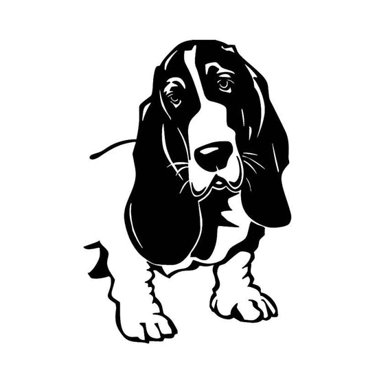 9.7cm*14cm Cute Hound Dog Pet Car Sticker Car Styling Vinyl Decal Home Decoration Sticker