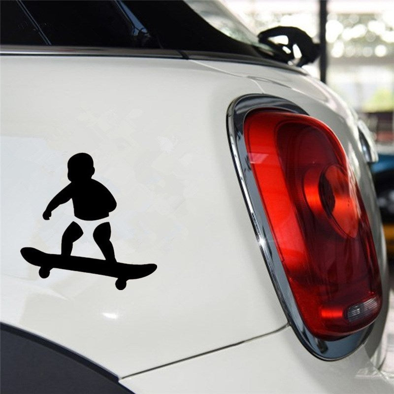 6 Colors Stylish Baby Car Decals Lovely Motorcycle Vinyl Sticker (Size:14.3*14.3cm)
