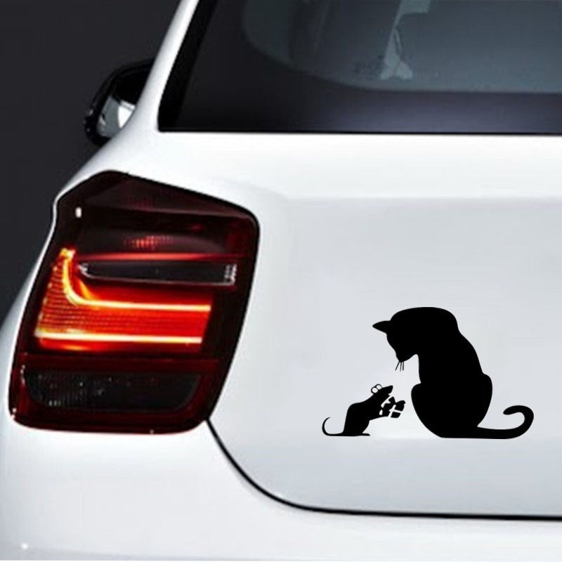 12cm*19cm Cute Animal Stickers Car Rearview Mirror Sticker Auto Body Styling Decal