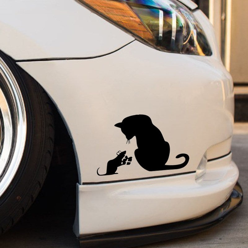 12cm*19cm Cute Animal Stickers Car Rearview Mirror Sticker Auto Body Styling Decal