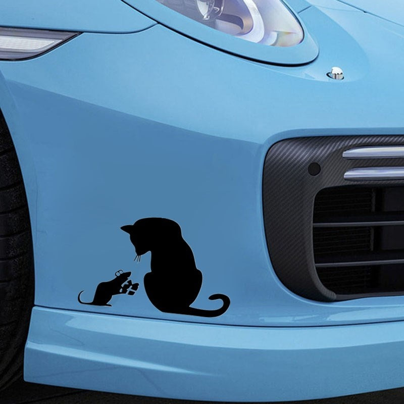 12cm*19cm Cute Animal Stickers Car Rearview Mirror Sticker Auto Body Styling Decal