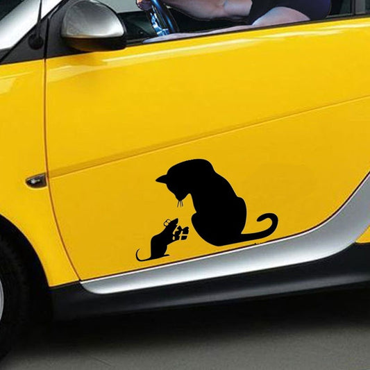 12cm*19cm Cute Animal Stickers Car Rearview Mirror Sticker Auto Body Styling Decal