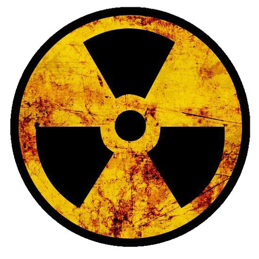 3inches Radioactive Nuclear Radiation Rustic Symbol Sticker Laptop Bumper Decal