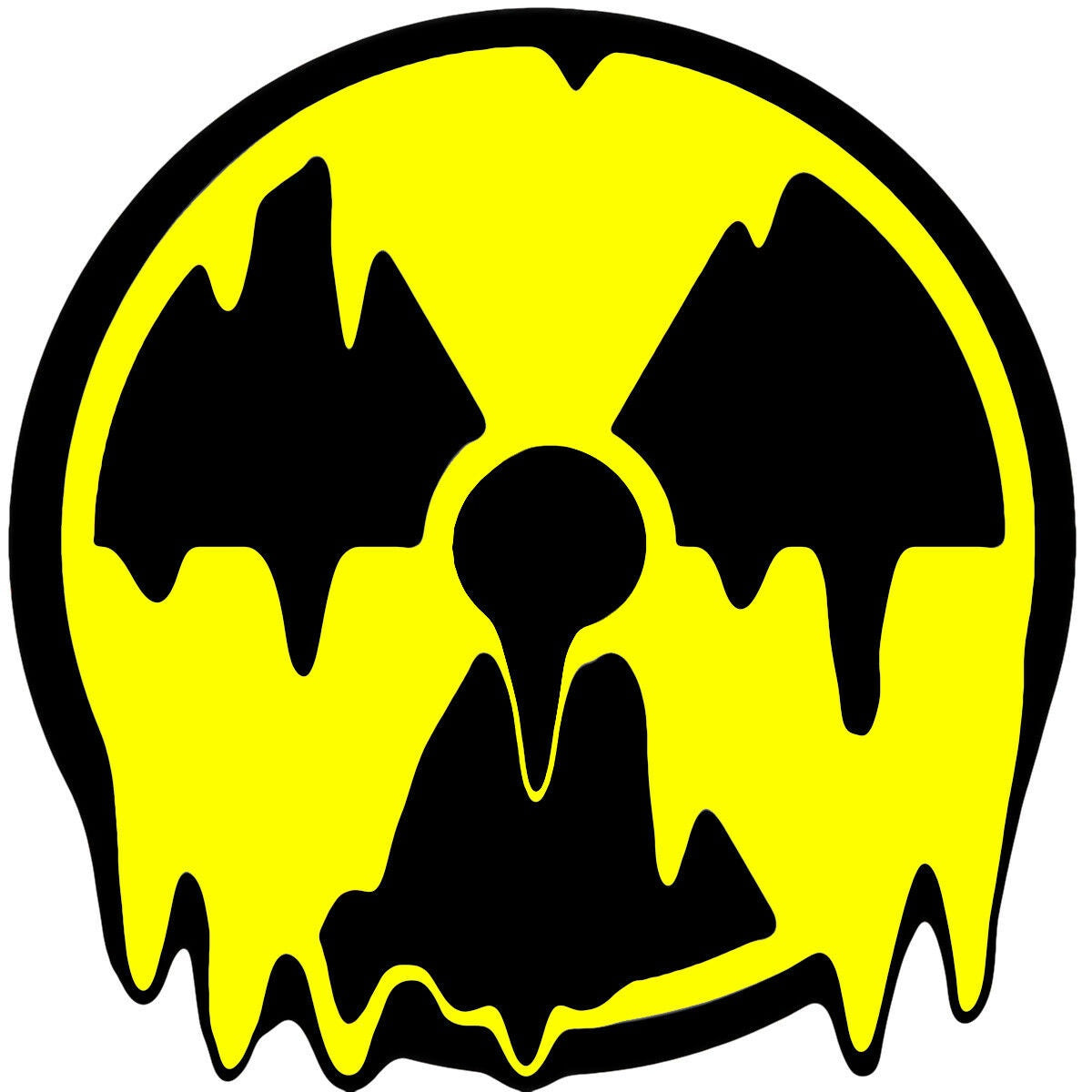 Nuclear Radiation Symbol Decal - Nuke Meltdown Sticker