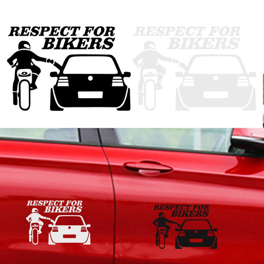 14.5cm*11.5cm \respect for Bikers\ Auto Decoration Sticker Car Styling Funny Car Stickers and Decals Car Accessories 6 Colors