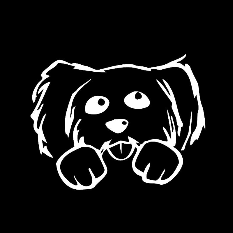 15CM*11.6CM Cute Beautful Dog Vinyl Car Sticker Decals 6 Colors