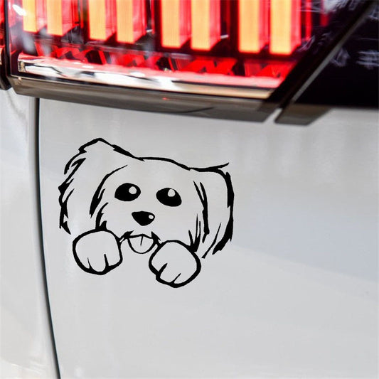 15CM*11.6CM Cute Beautful Dog Vinyl Car Sticker Decals 6 Colors