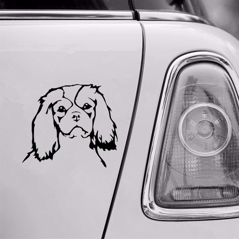 13cm*11.4cm Dog Car Sticker Car Window Door Laptop Decal Truck Bumper Vinyl Decal