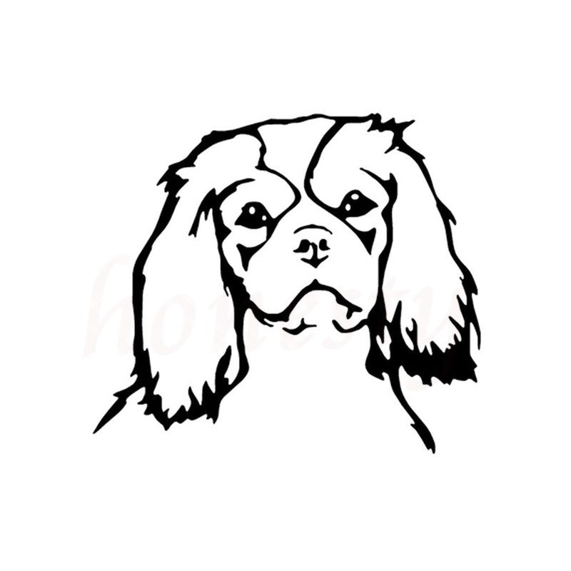 13cm*11.4cm Dog Car Sticker Car Window Door Laptop Decal Truck Bumper Vinyl Decal