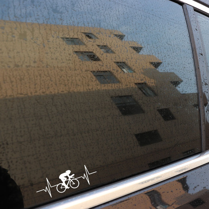 14.8cm*4.8cm Interesting Cycling Decor Vinyl Car Sticker Silhouette Extreme Movement Personalized Graphic 6 Colors