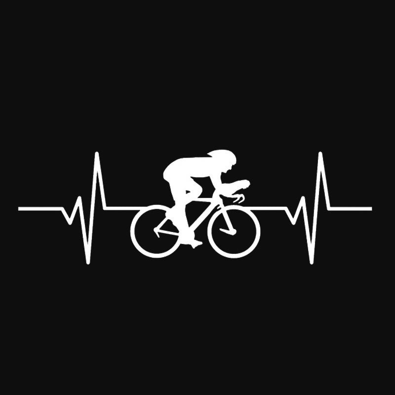 14.8cm*4.8cm Interesting Cycling Decor Vinyl Car Sticker Silhouette Extreme Movement Personalized Graphic 6 Colors