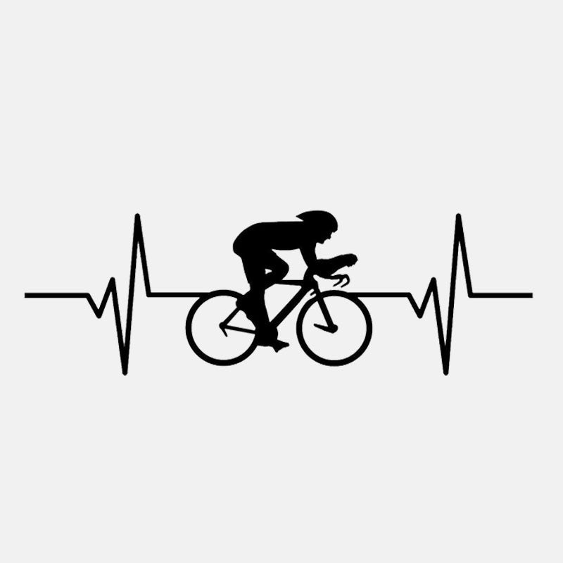 14.8cm*4.8cm Interesting Cycling Decor Vinyl Car Sticker Silhouette Extreme Movement Personalized Graphic 6 Colors