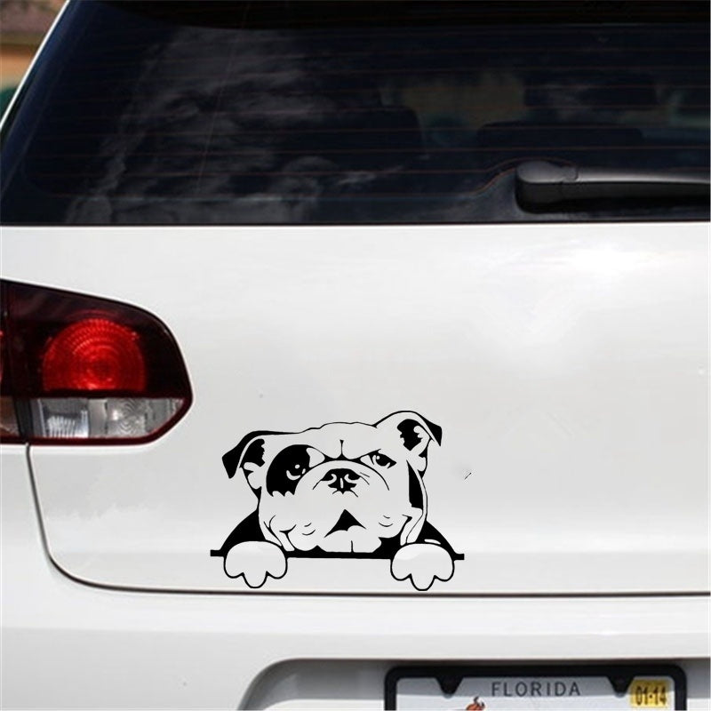 14cm*9.8cm Dog Car Sticker Car Window Stickers Pet Dog Vinyl Decals Laptop Stickers