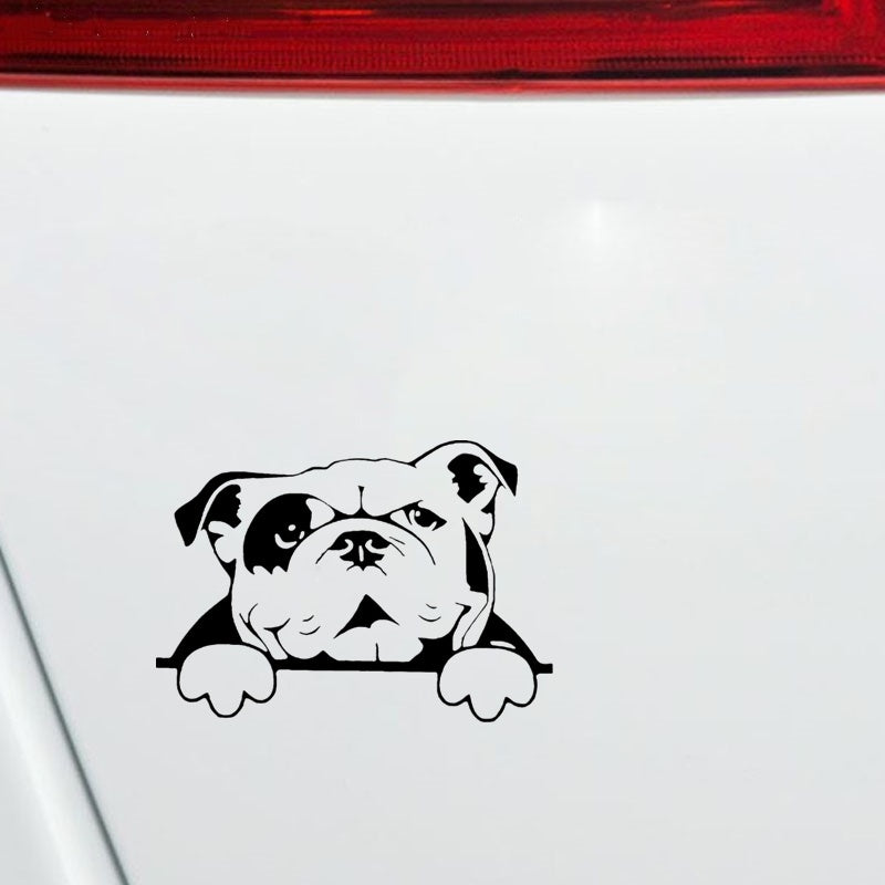 14cm*9.8cm Dog Car Sticker Car Window Stickers Pet Dog Vinyl Decals Laptop Stickers