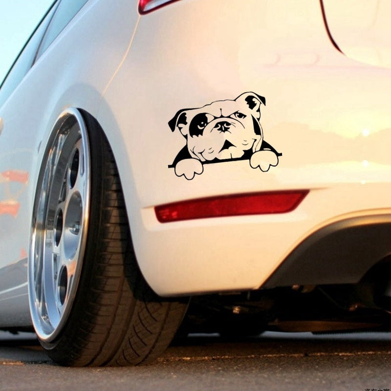 14cm*9.8cm Dog Car Sticker Car Window Stickers Pet Dog Vinyl Decals Laptop Stickers