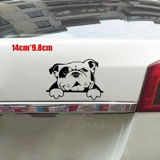 14cm*9.8cm Dog Car Sticker Car Window Stickers Pet Dog Vinyl Decals Laptop Stickers