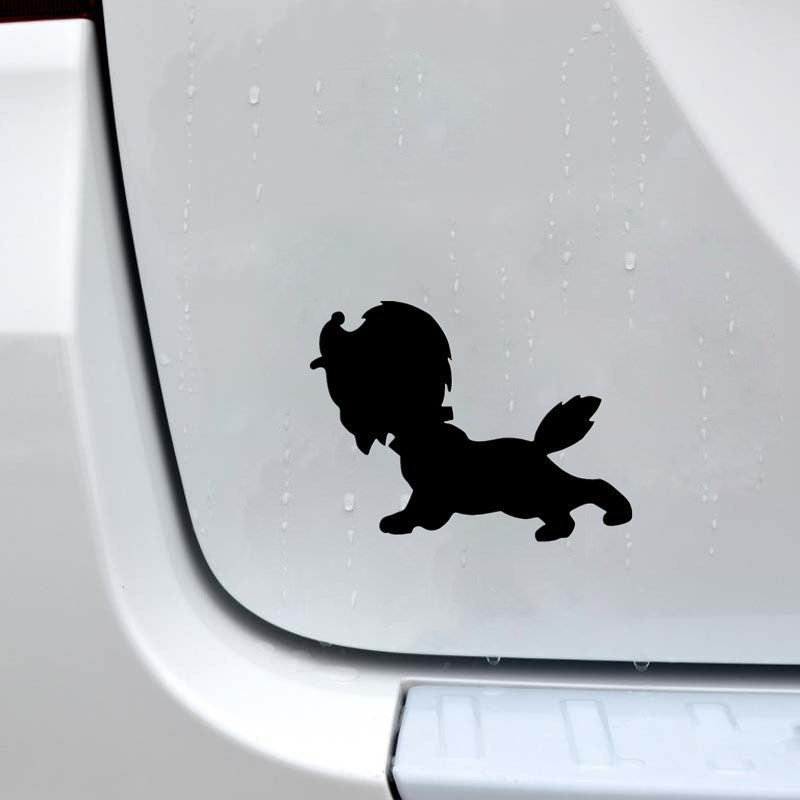 12.7CM*9.5CM Cute Pet Dog Puppy Vinyl Decal Lovely  Car Stickers Car Styling Decoration 6 Colors