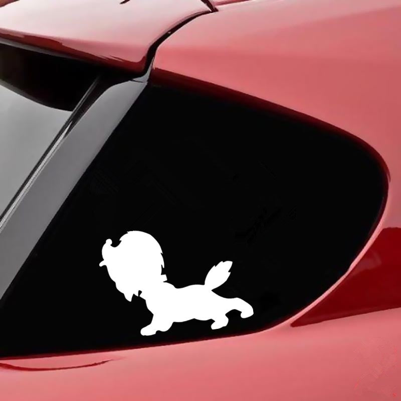 12.7CM*9.5CM Cute Pet Dog Puppy Vinyl Decal Lovely  Car Stickers Car Styling Decoration 6 Colors