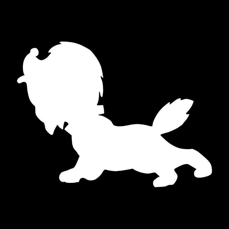 12.7CM*9.5CM Cute Pet Dog Puppy Vinyl Decal Lovely  Car Stickers Car Styling Decoration 6 Colors