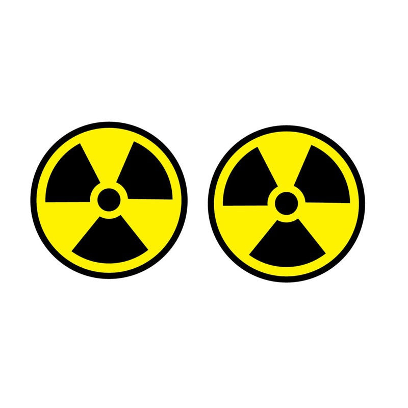8.2CM*8.2CM 2X Car Styling RADIATION SYMBOL Personality  Car Sticker  C1-7553