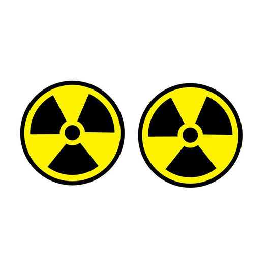 8.2CM*8.2CM 2X Car Styling RADIATION SYMBOL Personality  Car Sticker  C1-7553