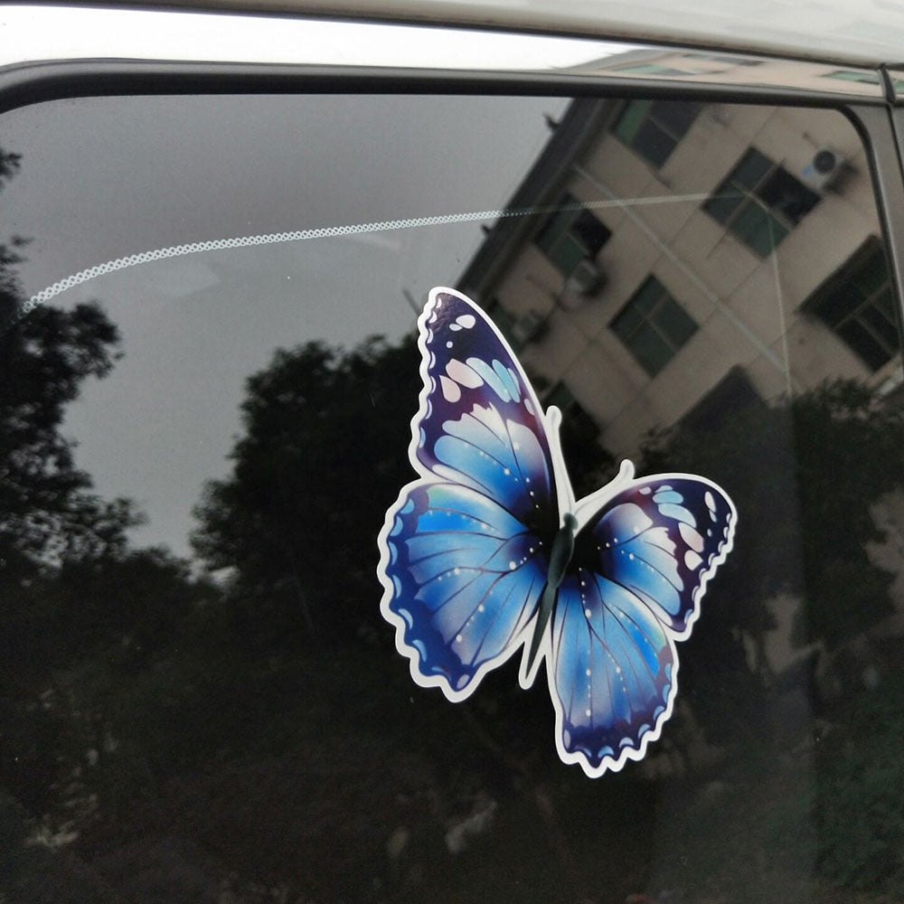 14CM*13.3CM Funny Butterfly Decoration Decal PVC Motorcycle Car Sticker 11-00653