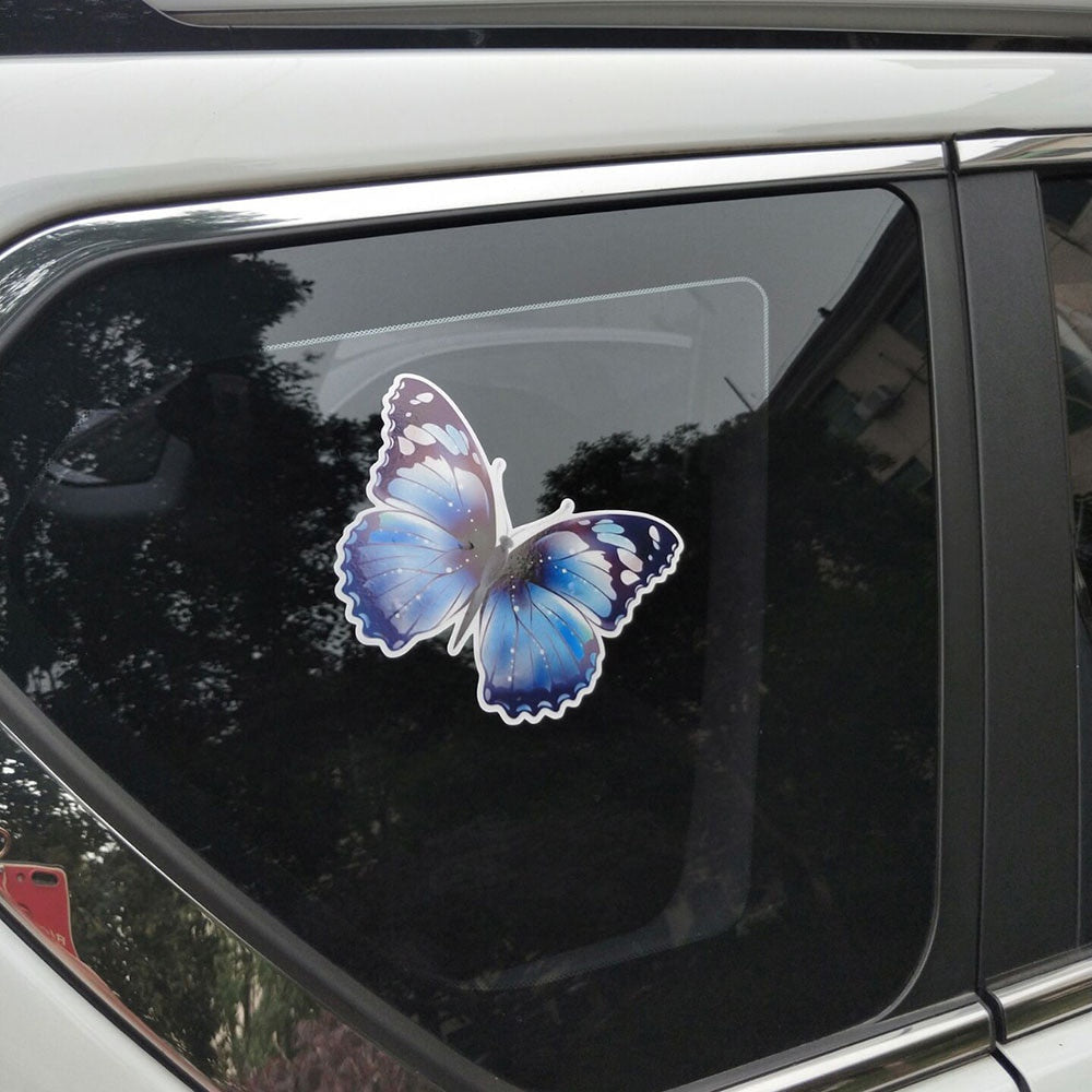 14CM*13.3CM Funny Butterfly Decoration Decal PVC Motorcycle Car Sticker 11-00653