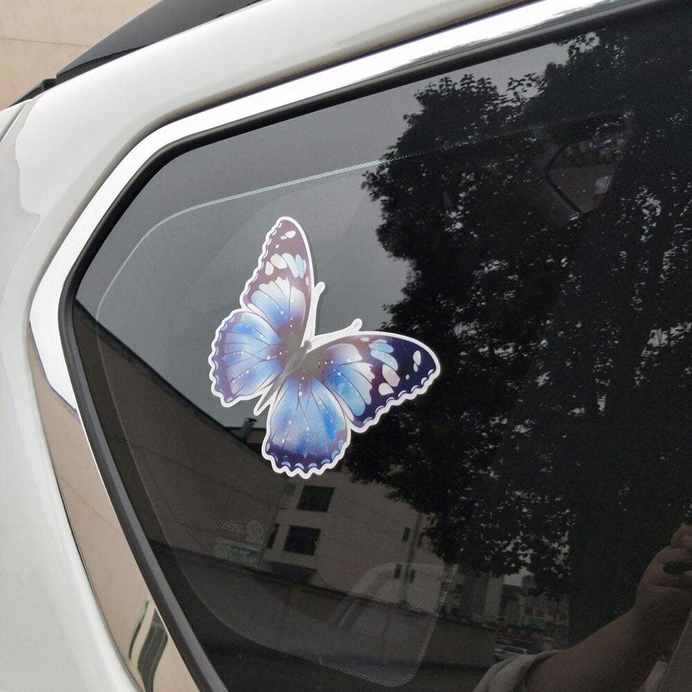 14CM*13.3CM Funny Butterfly Decoration Decal PVC Motorcycle Car Sticker 11-00653