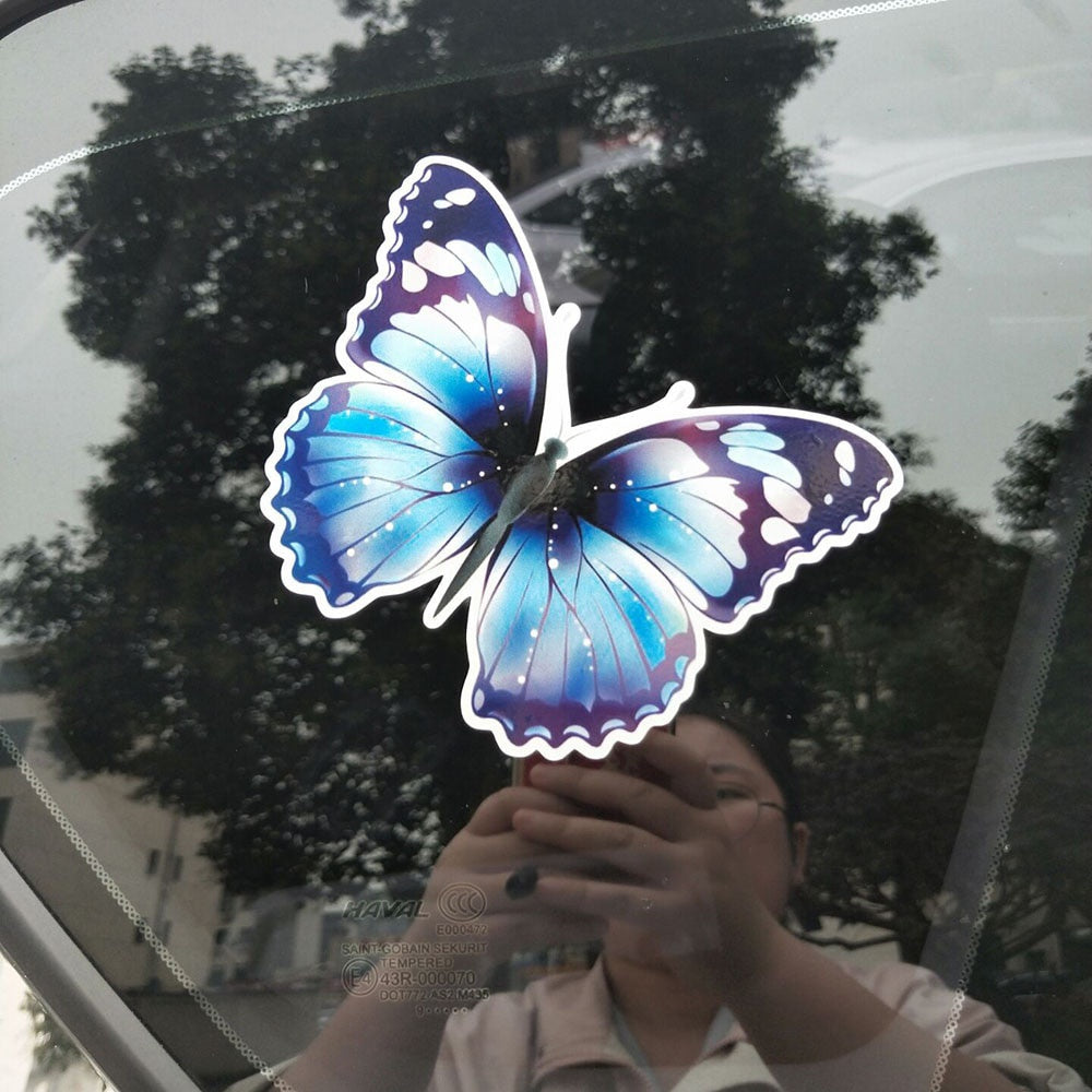 14CM*13.3CM Funny Butterfly Decoration Decal PVC Motorcycle Car Sticker 11-00653