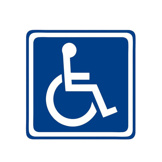 13CM*13CM Fashion Disabled Sign Disability Mobility Car Parking  PVC Car Sticker Decal 11-00094