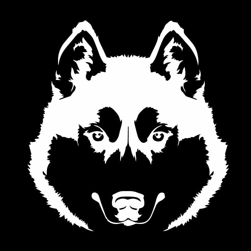 14cm*14cm Personality Car Sticker Dog Head Animal Pattern Accessories Waterproof Car Window Vinyl Decal 6 Colors