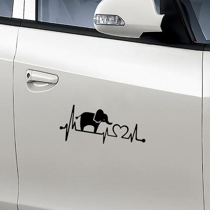 20.3cm*8.9cm Elephant Car Sticker Car Window Sticker Car Styling Vinyl  Home Decoration