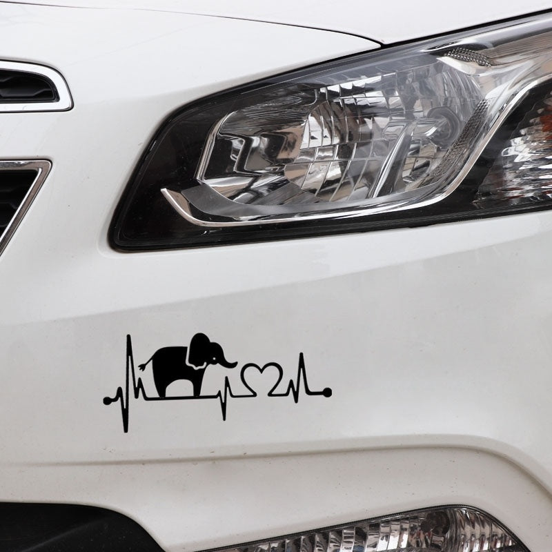 20.3cm*8.9cm Elephant Car Sticker Car Window Sticker Car Styling Vinyl  Home Decoration