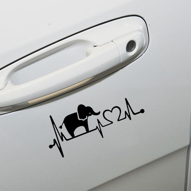 20.3cm*8.9cm Elephant Car Sticker Car Window Sticker Car Styling Vinyl  Home Decoration